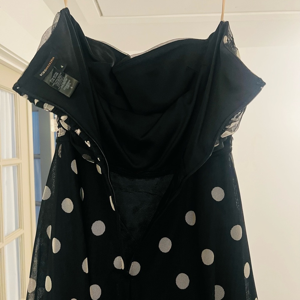Strapless tulle polka dot party dress - Picture 5 of 6
